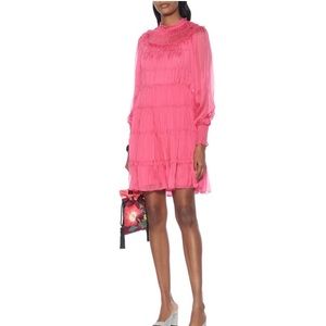 NWT ULLA JOHNSON EMMELINE MINI DRESS PINK